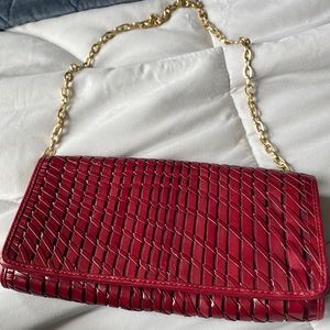 Vintage Cole Haan red braided leather purse